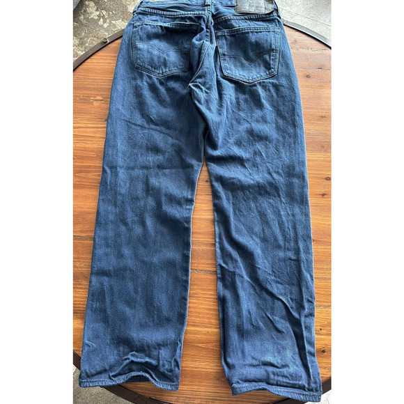 LEVIS 501 Button Fly Straight Leg, Black Label 32x30 Royal Blue, 100% Cotton - Picture 8 of 14
